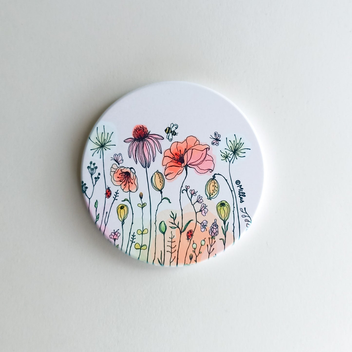 Sous-verre en céramique - Fleurs des champs