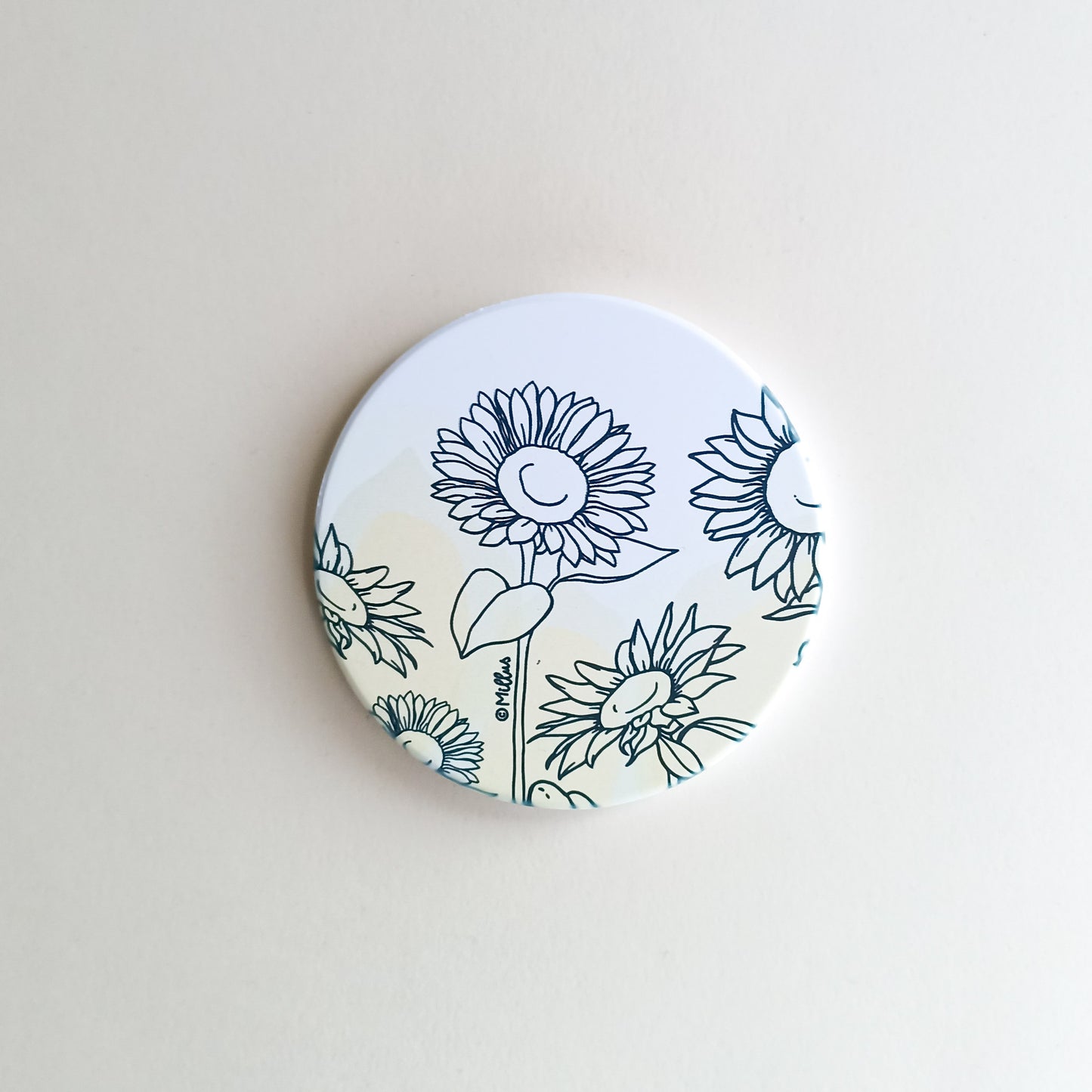 Sous-verre en céramique - Tournesols