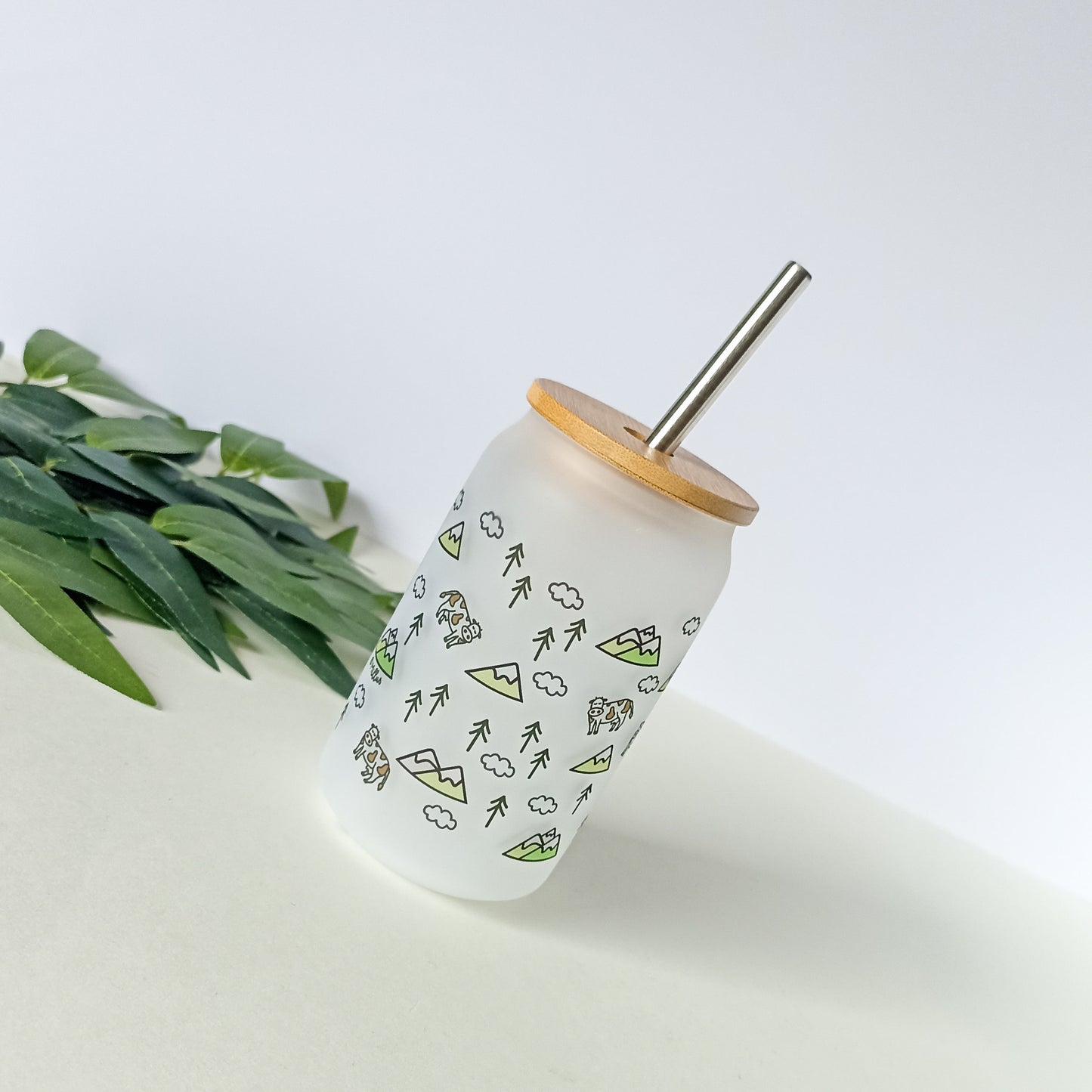 Verre avec paille - Prairie Comtoise