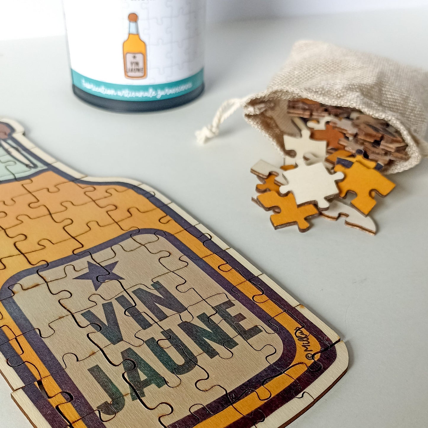 Puzzle bois Vin Jaune