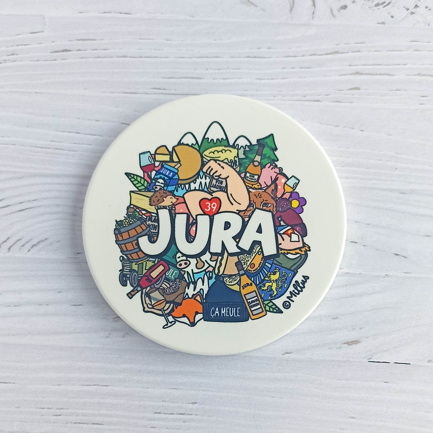 Sous-verre en céramique - Jura Pop