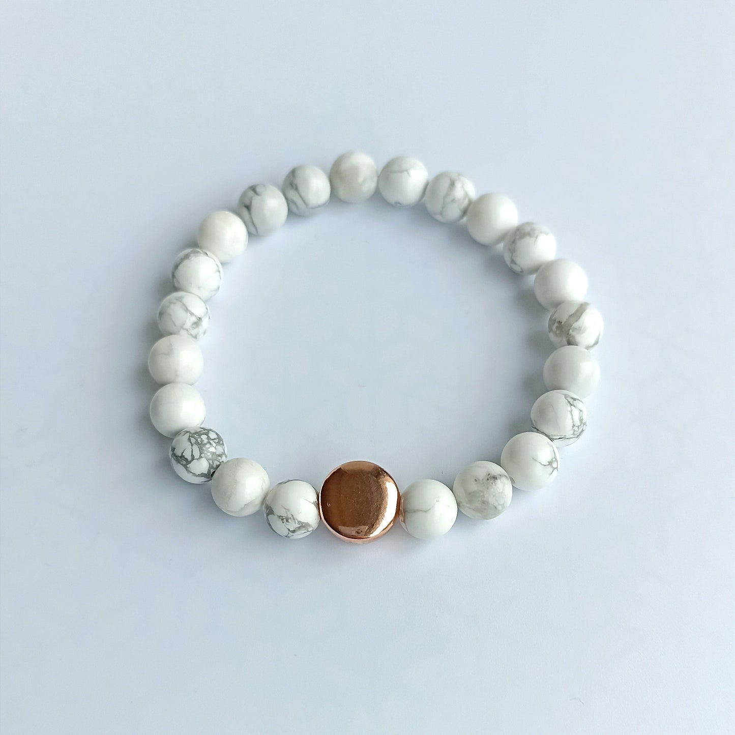 Bracelet en pierres semi-précieuses Howlite