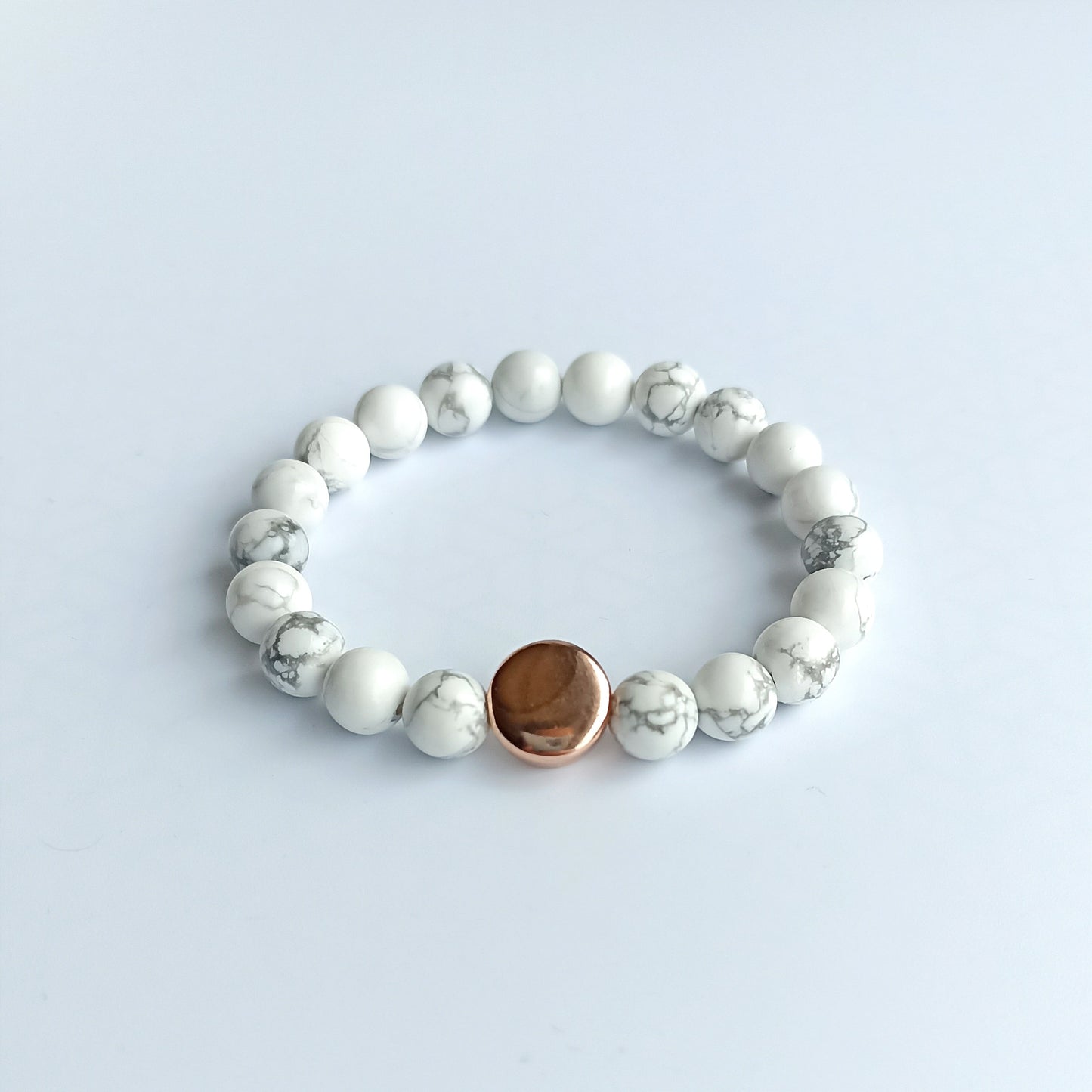 Bracelet en pierres semi-précieuses Howlite