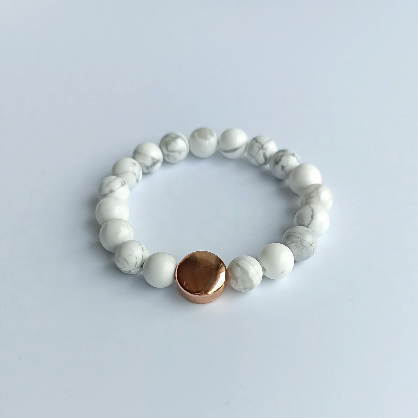 Bracelet en pierres semi-précieuses Howlite