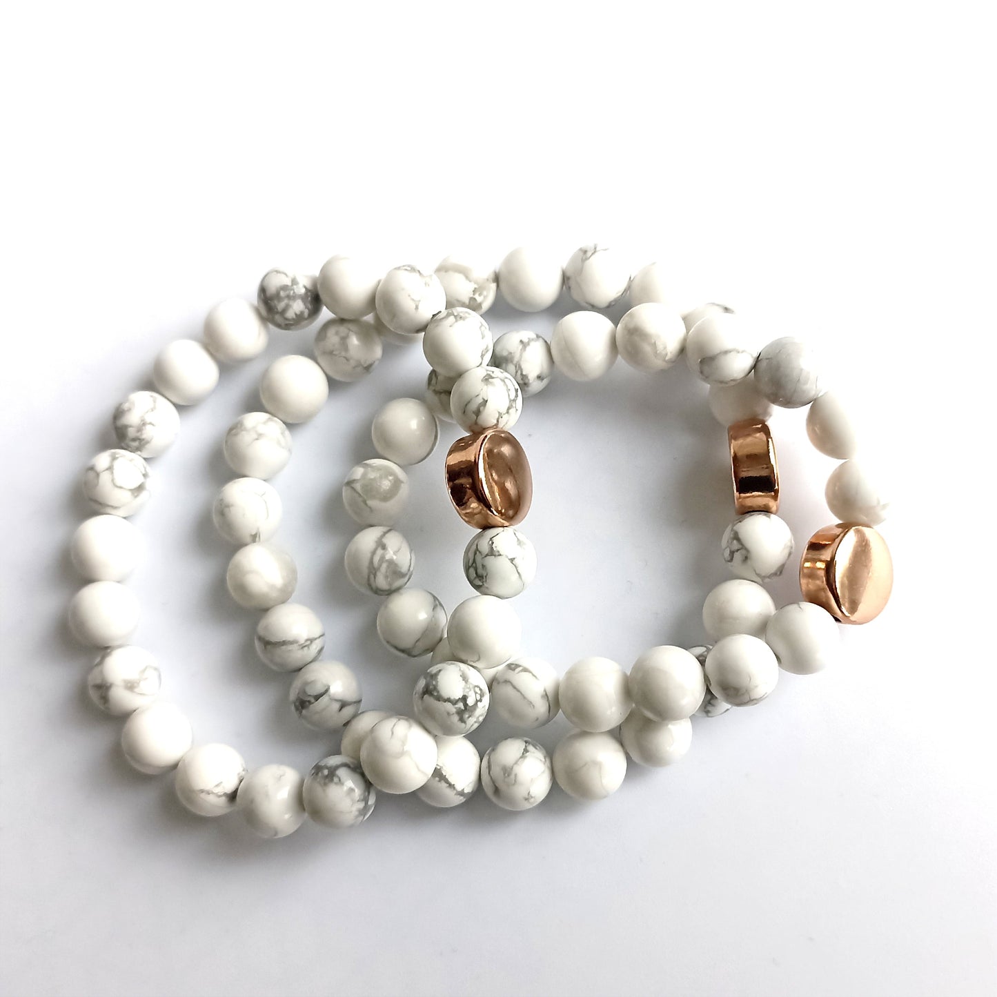 Bracelet en pierres semi-précieuses Howlite