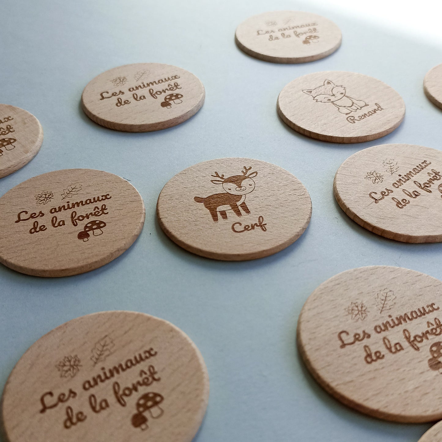 Jeu en bois Mémo-animaux "Les animaux de la Forêt"