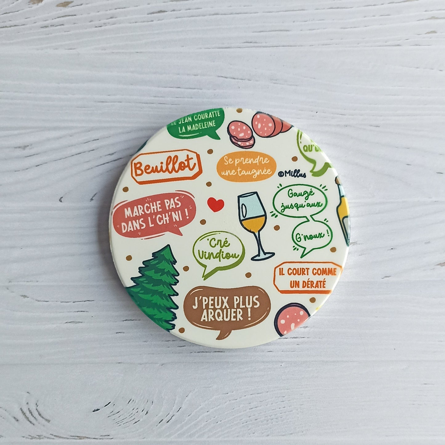 Sous-verre en céramique - Patois d'Chez Nous