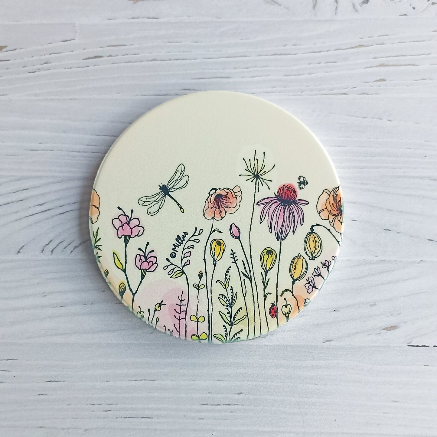 Sous-verre en céramique - Fleurs des champs