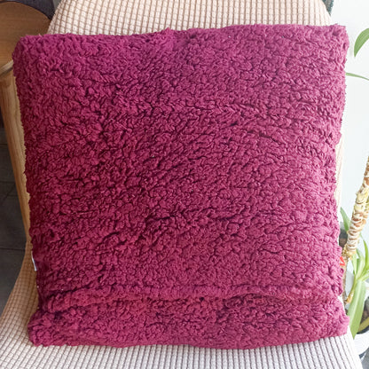 Coussin brodé "Ça meule" en peluche - Fabriqué dans le Jura - Millus Design