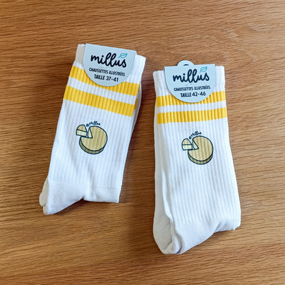 Chaussettes hautes à bandes, illustrées Comté - mixtes