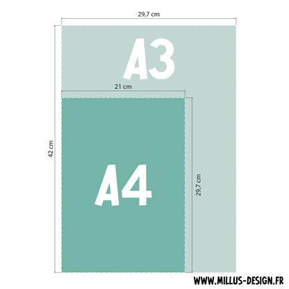 Affiche illustrée - Carte du Jura - Millus Design
