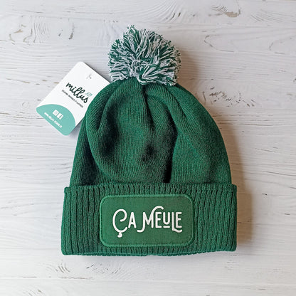 Bonnet "ça meule" (nouvelle version) mixte vert forêt - Millus Design